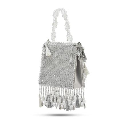 Silver Daphne Crystal Mini Bag