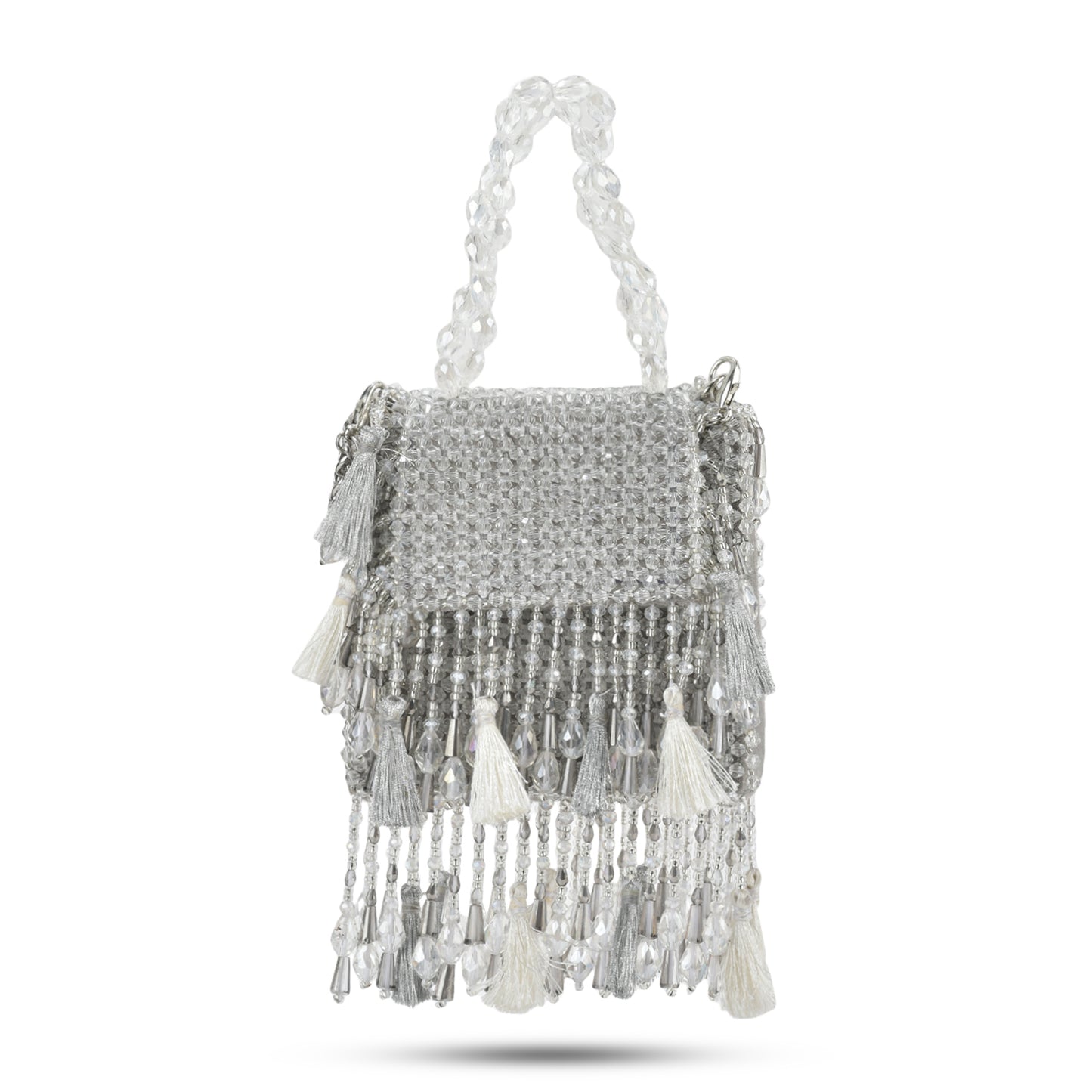 Silver Daphne Crystal Mini Bag