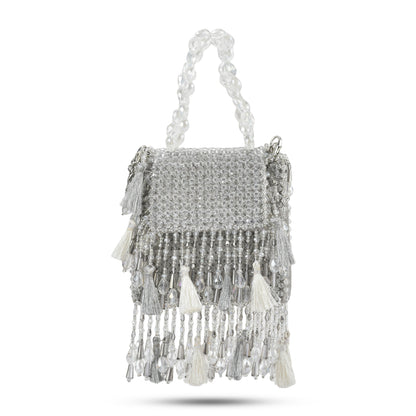 Silver Daphne Crystal Mini Bag