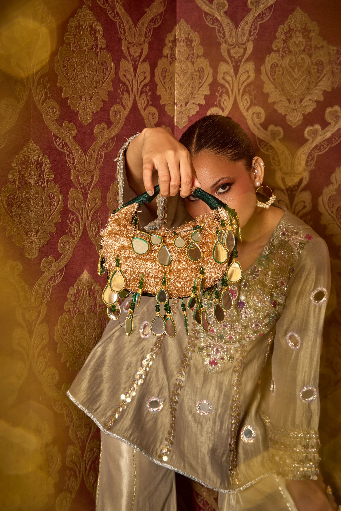 Seher Boat Bag - Green Gold