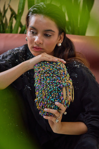 Disco Drizzle Cloud Bag- Multi Rainbow