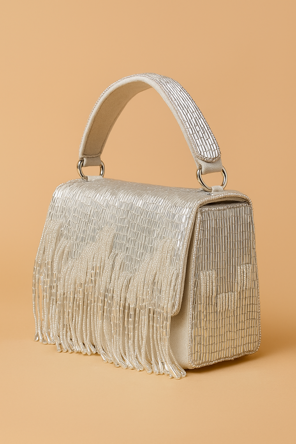 Silver Fringe Mini Bag