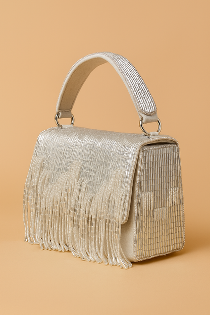 Silver Fringe Mini Bag