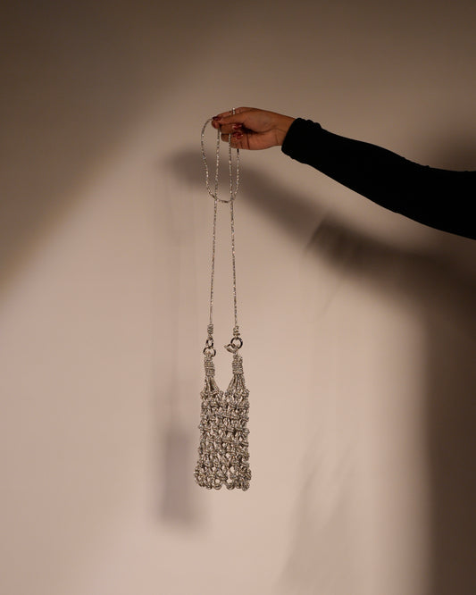 MERCER SLING PHONE BAG- SILVER