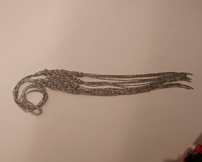 MERCE FRINGE PHONE BAG- SILVER