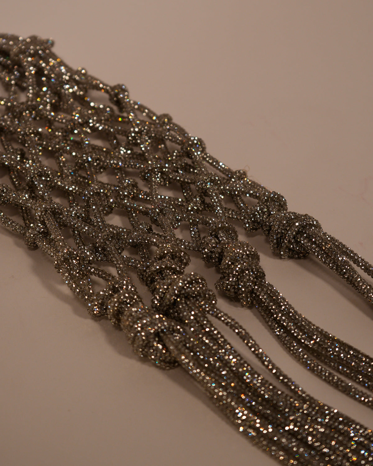 MERCE FRINGE PHONE BAG- SILVER