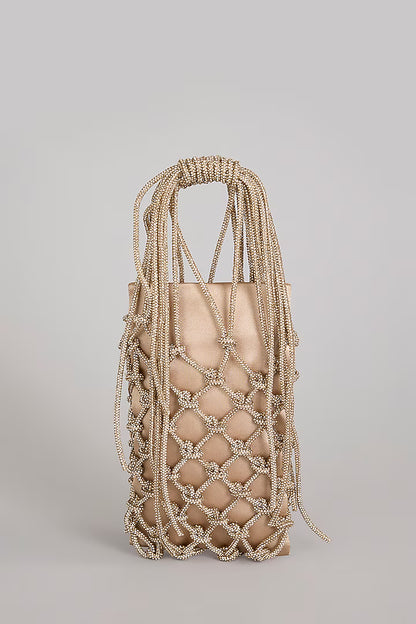 Phone Bag- Golden Rhinestone With Lining