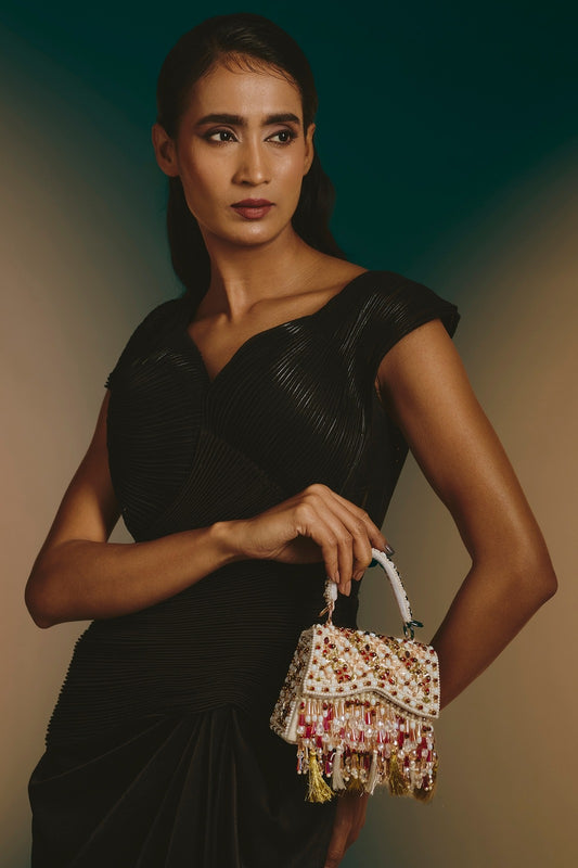 Ivory Heirloom Beaded Mini Bag