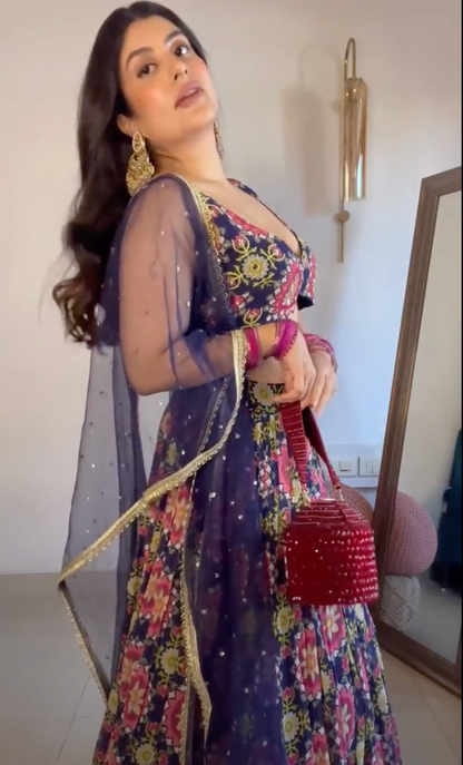 Trishala in our Red Starry Roohi Bucket Bag