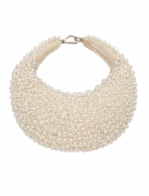 Ivory Pearl Crescent Boat Bag - Ivory