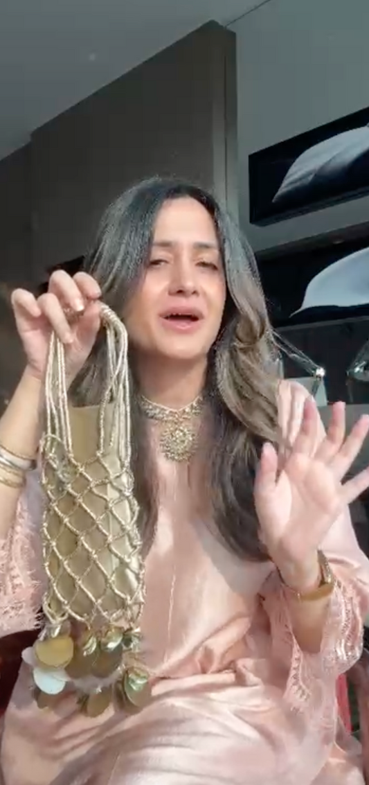 Mitali In our Gilded Prism Phone Bag - Gold