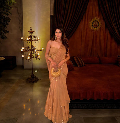 Meher Taluja in our Golden Nano Boat Bag - Crystal