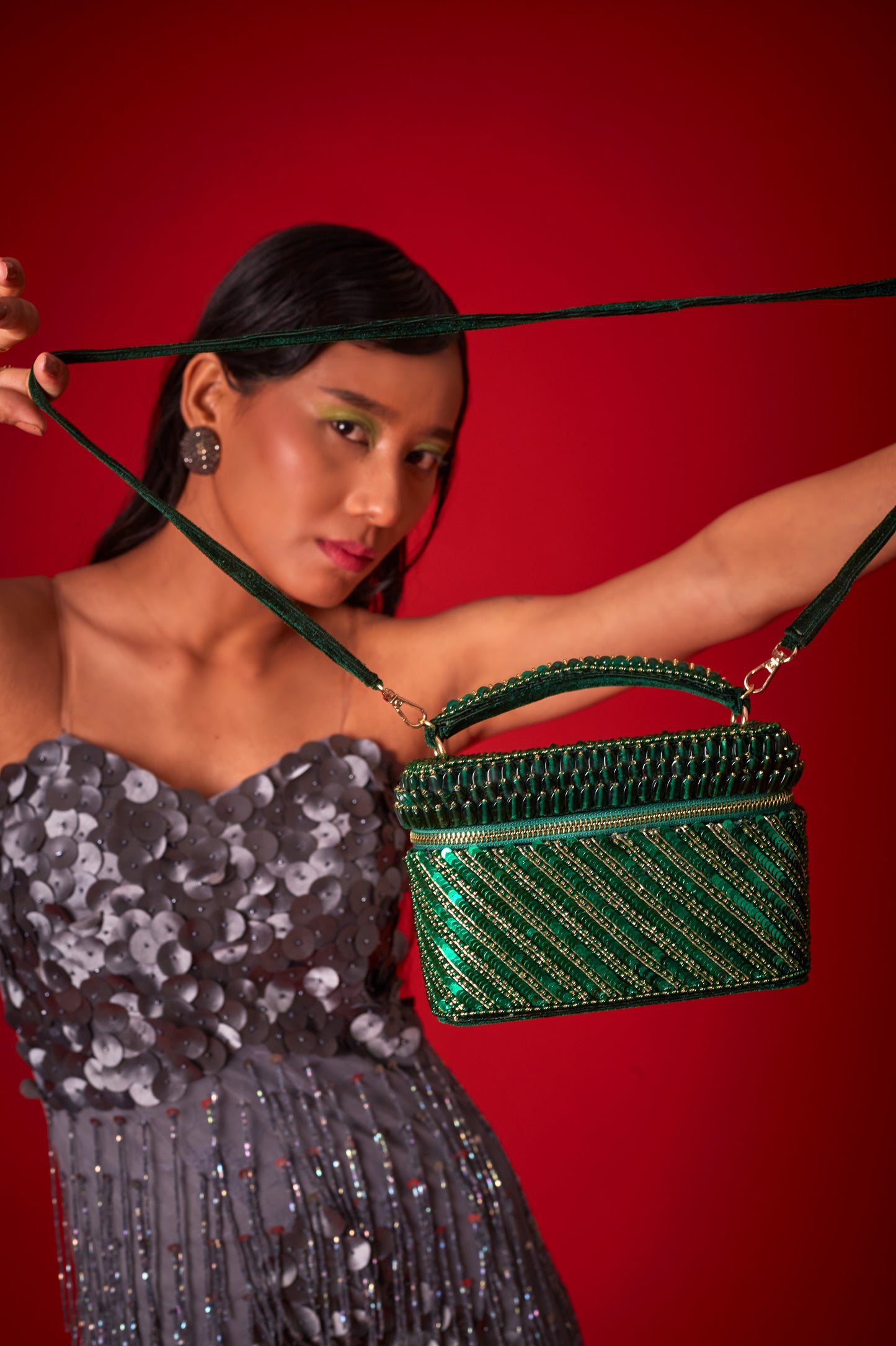 Meher Taluja In Our Green Laura Cube Bag
