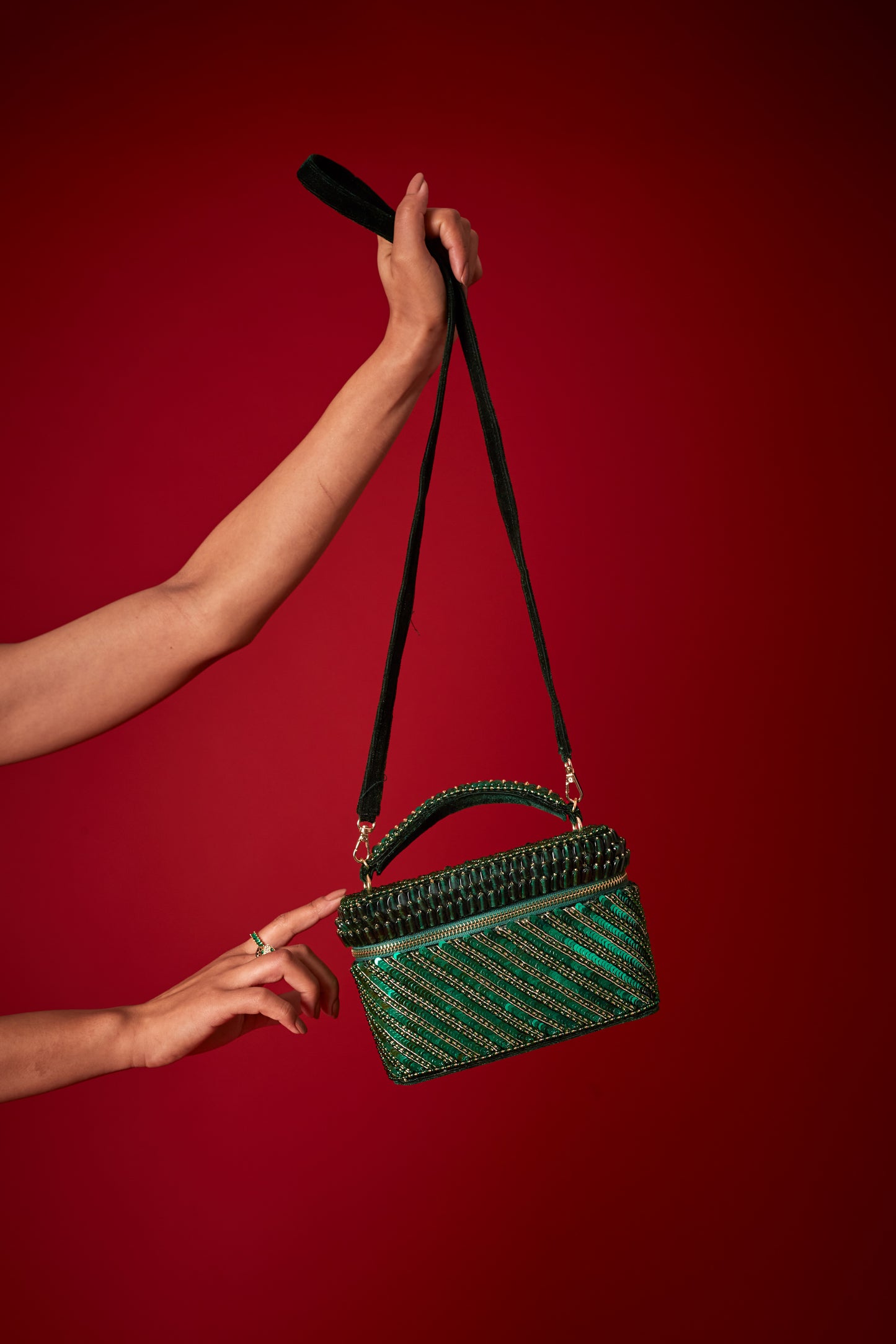 Meher Taluja In Our Green Laura Cube Bag