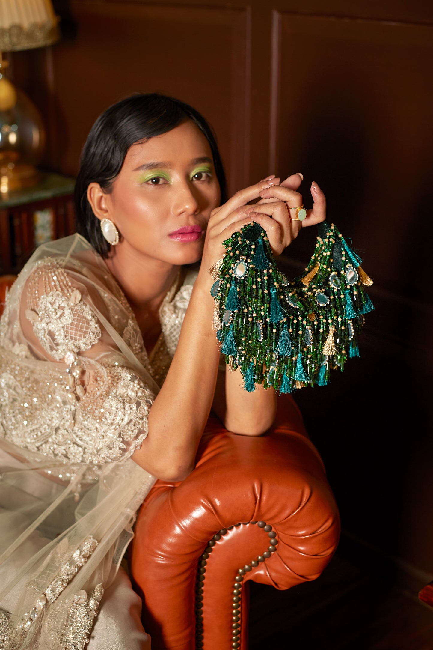 Sienna Boat Bag-Green