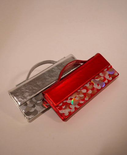 THE LONG ISLAND CLUTCH-SCARLET RED