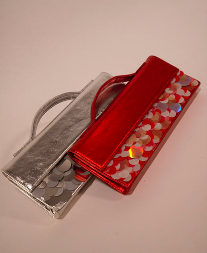 THE LONG ISLAND CLUTCH-SCARLET RED